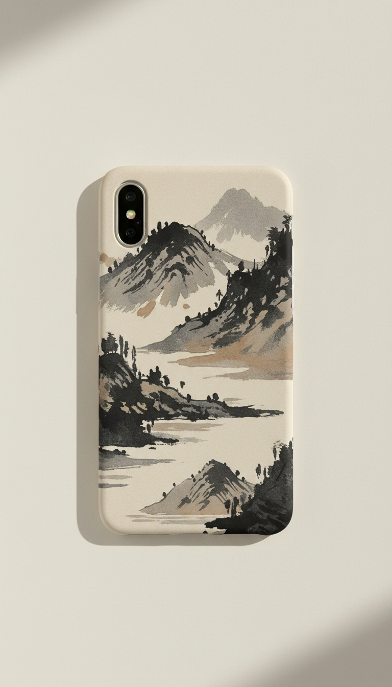 Charcoal Brush Zen Phone Case