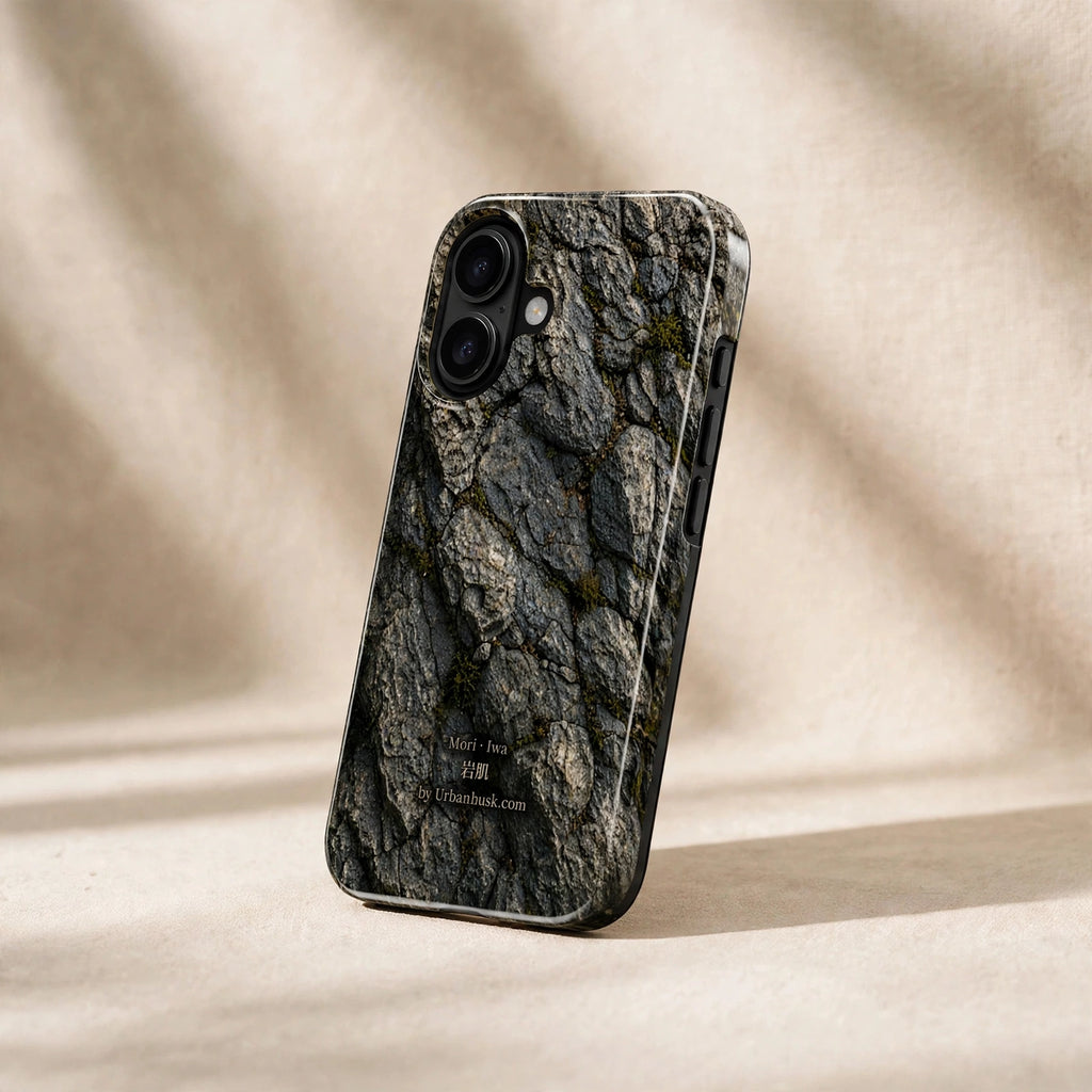 Mori 森 · Iwa 岩肌 (Weathered Stone) for iPhone 17, Pro, Pro Max, Air