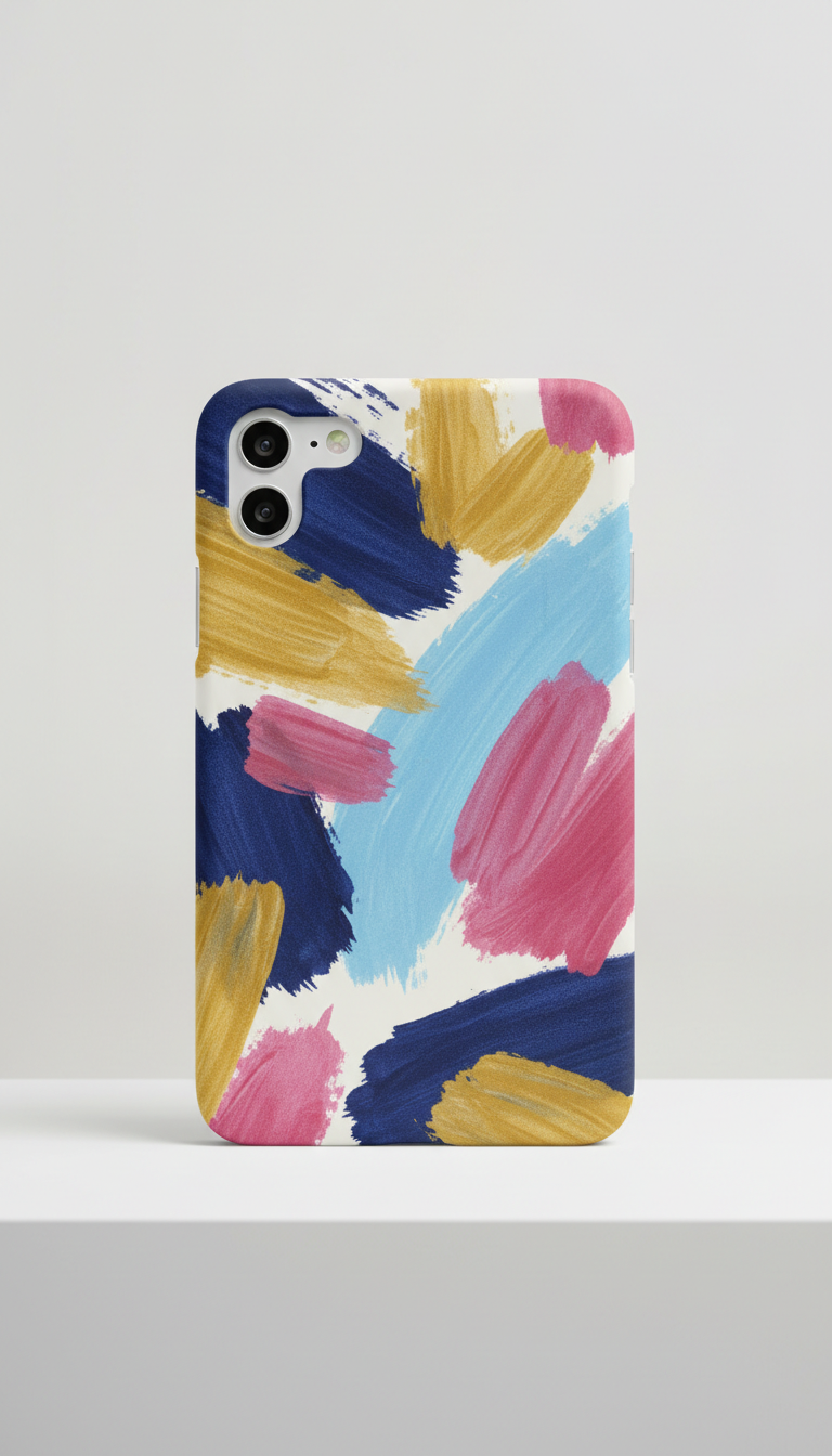 Indigo Brushstroke Snap Case